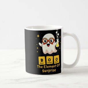 Caneca De Café Química Periódica Engraçada Nerd Fantasma Boo Hall