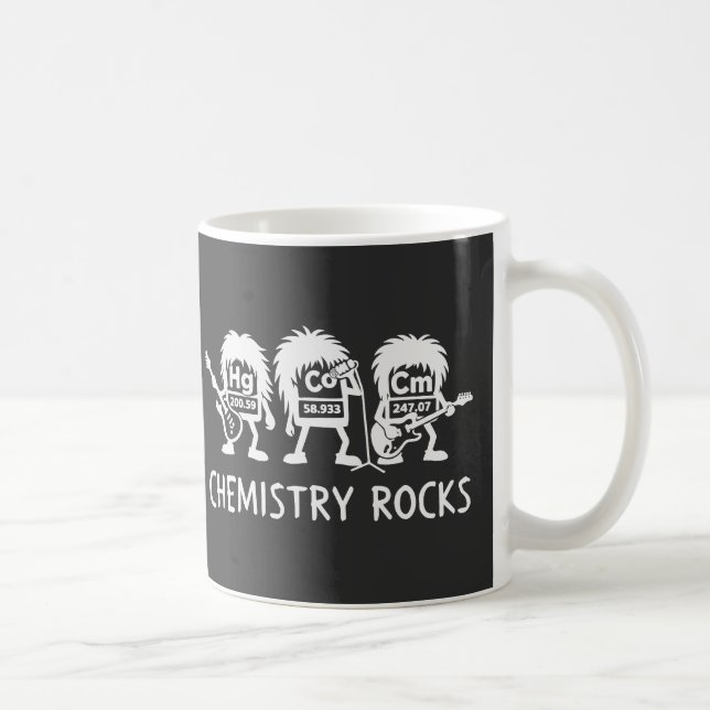 Caneca De Café Química Rocks Banda de Rock de Ciência (Direita)