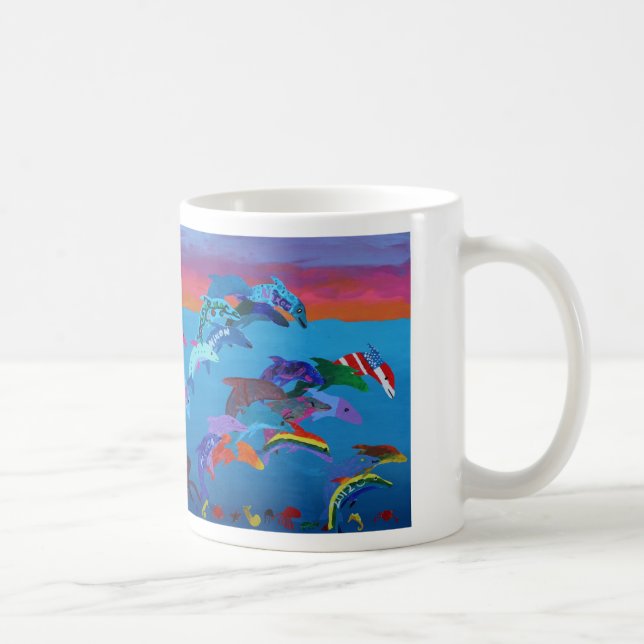 Caneca De Café Quinta pintura mural do graduador (Direita)