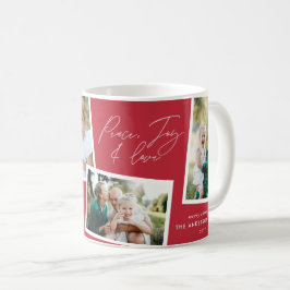 Caneca De Café Quiristmas moderno elegante multifamilia de fotos