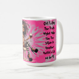 Caneca De Café Quirky Girl Tattoo & Wine Truler Teller