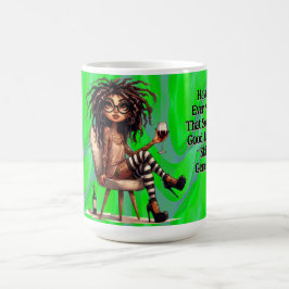 Caneca De Café Quirky Lady Tattoo & Wine Acórdão Mug