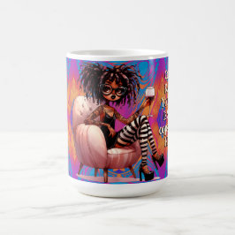 Caneca De Café Quirky Lady Tattoo & Wine Karen Mug