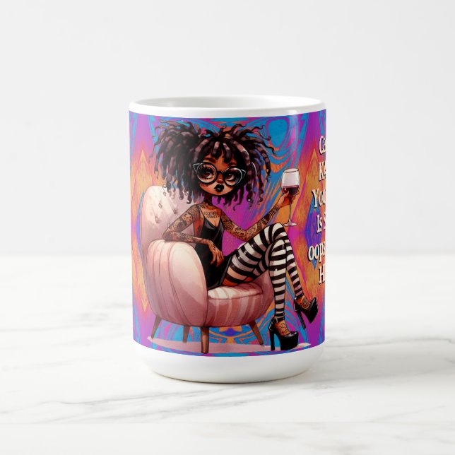 Caneca De Café Quirky Lady Tattoo & Wine Karen Mug (Centro)