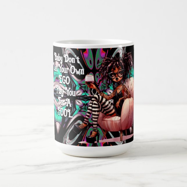 Caneca De Café Quirky Lady Tattoos & Wine EGO Mug (Centro)