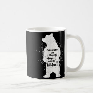 Caneca De Café Quitação de acampamento de Urso Florestal Engraçad