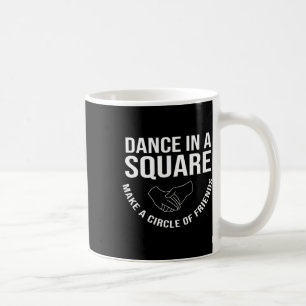 Caneca De Café Quitação de dança quadrada para dança em quadrados