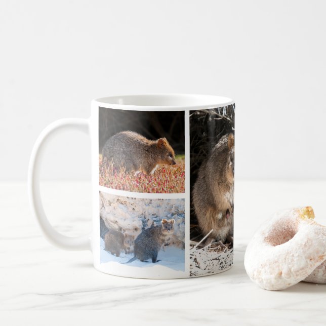 Caneca De Café Quokas da Austrália (Com Donut)