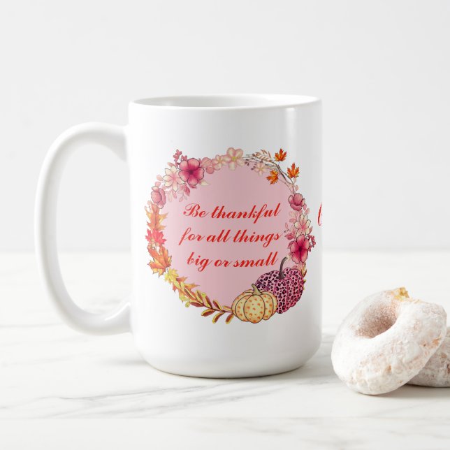 Caneca De Café Quota de Fall Wreath (Com Donut)