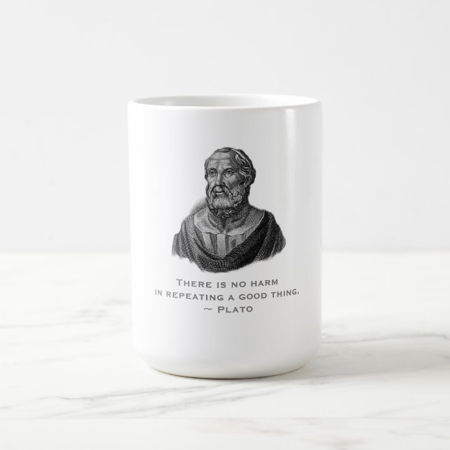 Caneca De Café Quote Bom Morto Filósofo Platão (Centro)
