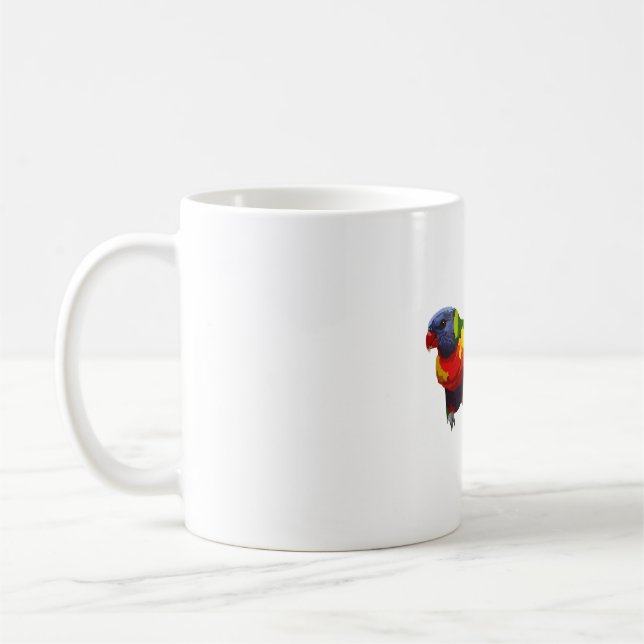 Caneca De Café R é para o Rainbow Lorikeet (Esquerda)