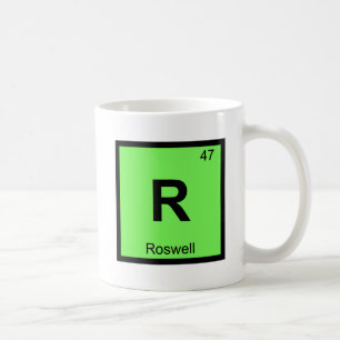 Caneca De Café R - Roswell Novo México Tabela Periódica Química