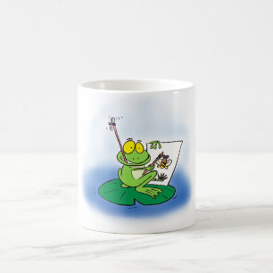 Caneca De Café Rã bonito do artista dos desenhos animados