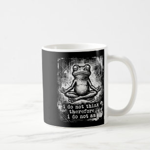 Caneca De Café Rã meditando não penso portanto não estou