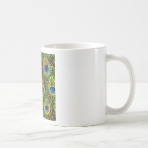 Caneca De Café RAB Rockabilful Colorful Peacock Feather Impressã