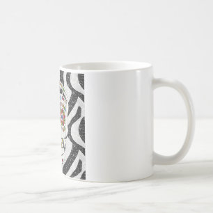 Caneca De Café RAB Rockabilly Açúcar Caveira em Estampa de Zebra