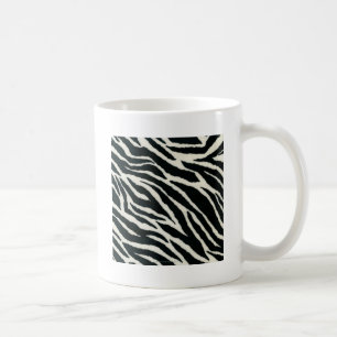 Caneca De Café RAB Rockabilly Estampa de Zebra Preto & Branco