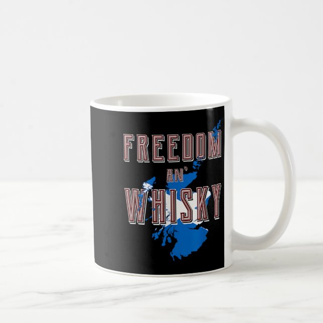 Caneca De Café Rabbie Burns Cita Liberdade Cores Escoceses Whisky (Direita)