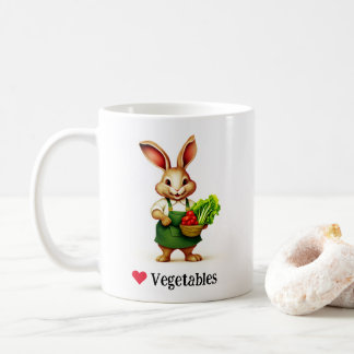 Caneca De Café Rabbit ama Mug de legumes