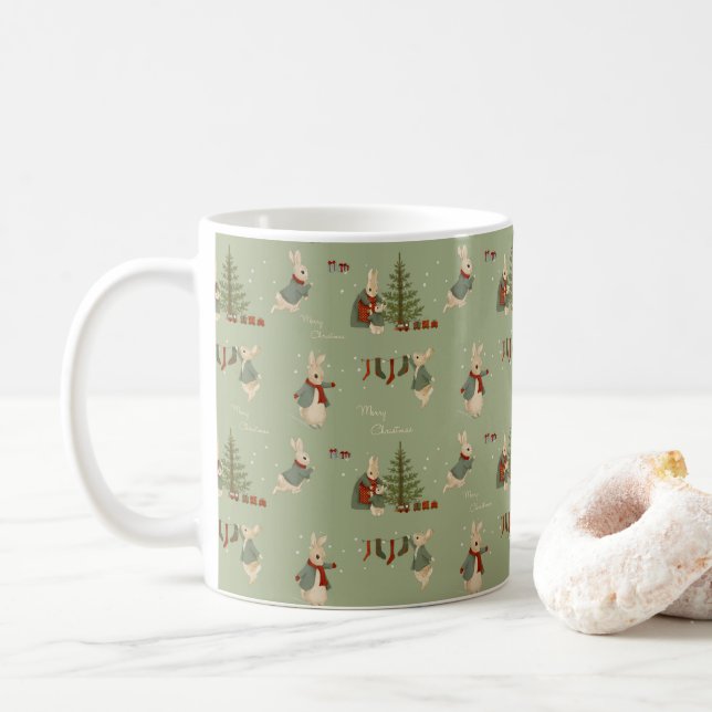 Caneca De Café Rabbit Peter Christmas Caffee Mug (Com Donut)