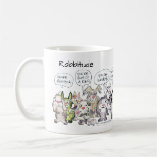 Caneca De Café Rabbitude 19 coelhos dos desenhos animados