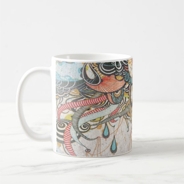 Caneca De Café Rabiscar a Língua da Luz (Esquerda)