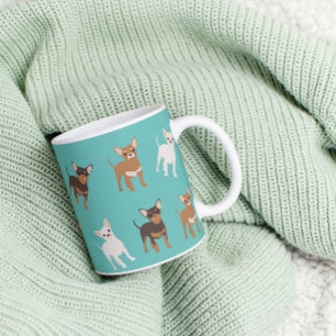Caneca De Café Raça de Cachorro Chihuahua Divertido Todas as Core