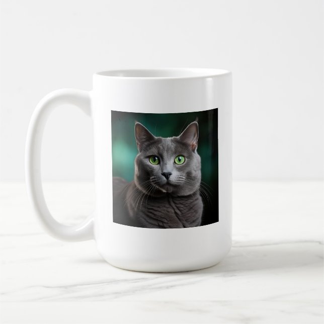 Caneca De Café Raça de Gato Chartreaux (Esquerda)