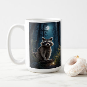 Caneca De Café Raccoon Adventure por Moonlight Wildlife