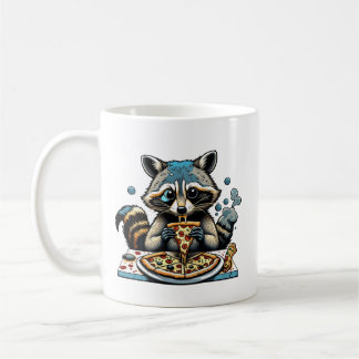 Caneca De Café Raccoon come pizza