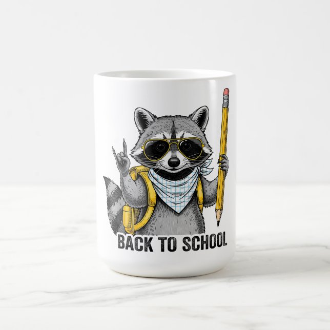 Caneca De Café Raccoon De Volta A Presentes Engraçados Para Crian (Centro)