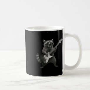Caneca De Café Raccoon Tocando Violão Rock E Guitarista Roll Rac