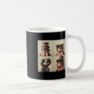 Caneca De Café Raccoon Vintage Photo Machine Style, Independência