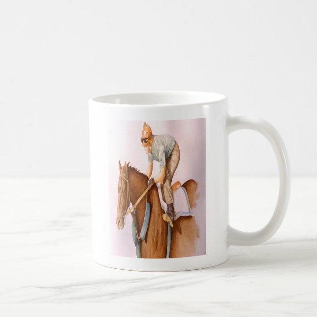 Caneca De Café Race Horse e Jockey (Direita)