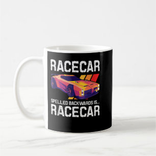 Caneca De Café Racecar Ortografado Para Trás - Rac Mecânico Da Co