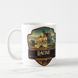 Caneca De Café Racine, Wisconsin | Vintage