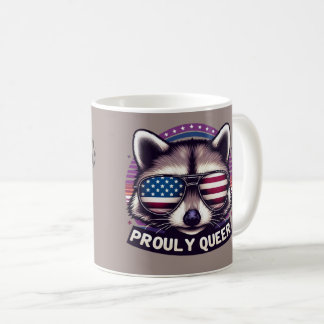 Caneca De Café Racion Prezado com a bandeira americana Sunglasse