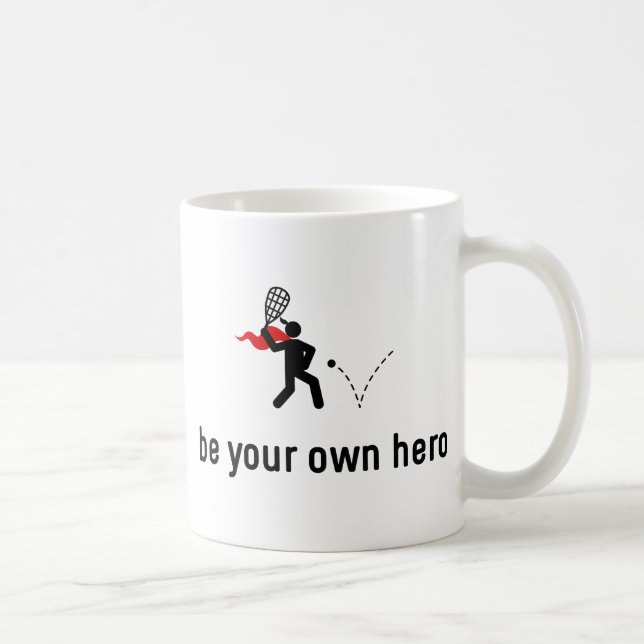 Caneca De Café Racquetball Hero (Direita)
