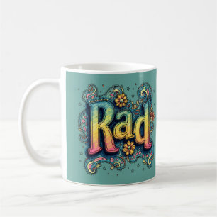 Caneca De Café Rad 70s - Estética psicodélica Groovy