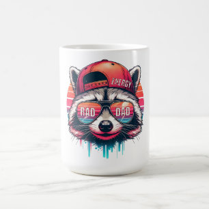 Caneca De Café Rad Raccoon — Energia do Pai Legal
