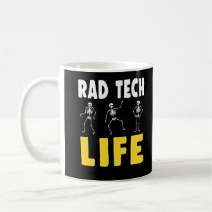 Caneca De Café Rad Tech Humor Skeletons Xray Radiologia