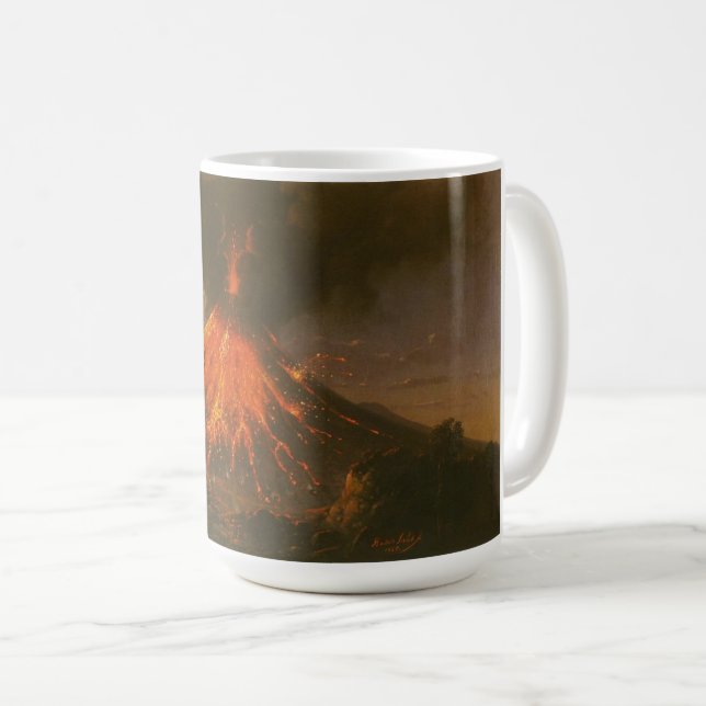 Caneca de Café Raden Saleh® "Monte Merapi em Java" (Frente Esquerda)