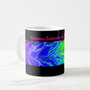 Caneca De Café “Radiação” – Um Padrão de Orgulho Abstrato