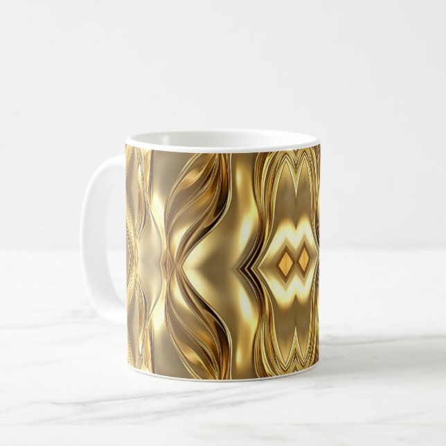 Caneca De Café Radiant Golden Pattern (Frente Esquerda)