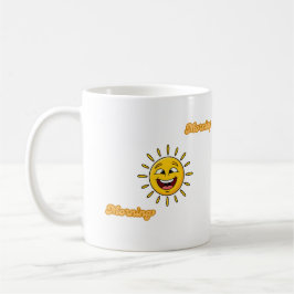 Caneca De Café Radiant Golden Sun Artistic Graphic Mug