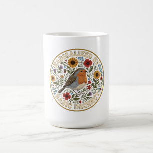 Caneca De Café Radicalizado pela Decência Básica Desenho de Pássa