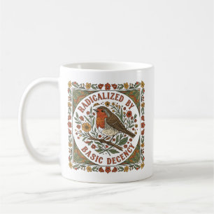 Caneca De Café Radicalizado pela Ilustração de Pássaros de Decênc