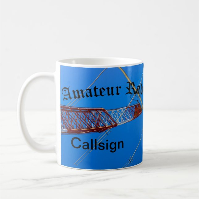 Caneca De Café Rádio amador e indicativo de chamada (Esquerda)