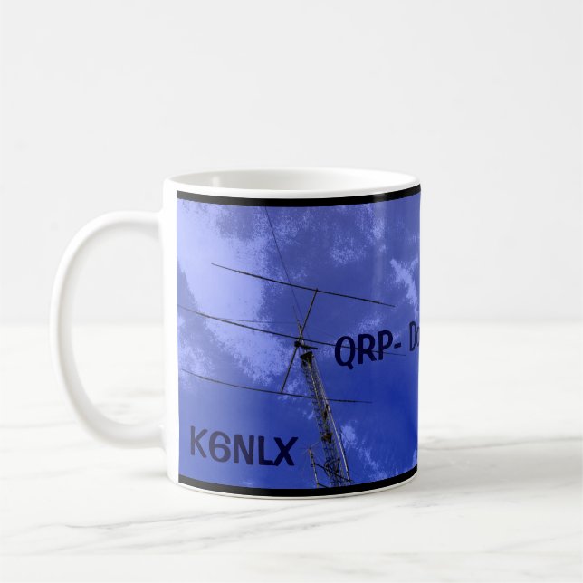 Caneca De Café Rádio amador QRP e Callsign Mug (Esquerda)