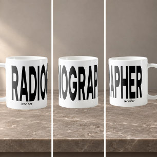Caneca De Café RADIOGRAFADOR Texto Personalizado em volta